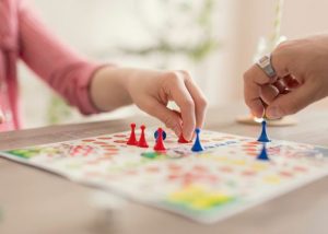 Couple Playing Board Game