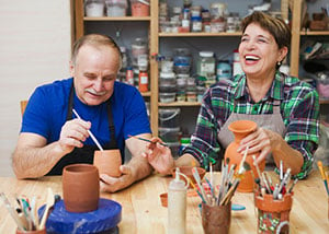 Couple Painting Pottery