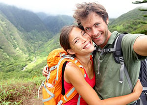 Couple Taking a Selfie While Hiking