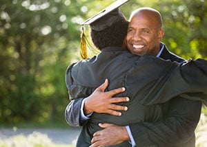 Graduate hugging dad - Graduation Quotes