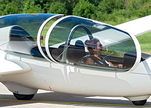 Woman in a glider