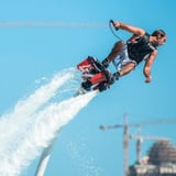 Up close view of flyboard