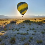 Hot air balloon in desert