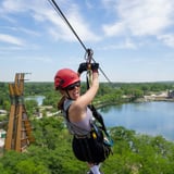 Woman on zipline