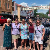 Group posing on tour