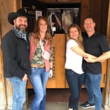 Two couples posing on tour