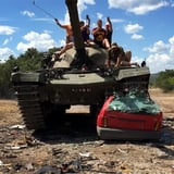 Crush a Car in a Chieftain MK6 Tank