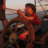 Kid at steering wheel