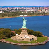 Over Look of Statue of Liberty in New York