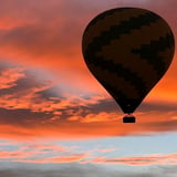 Hot air balloon at sunset