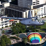 Helicopter over rainbow