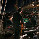 Jazz Band with NYC Skyline