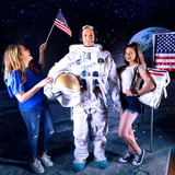 Two women with astronaut