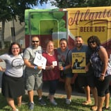 Group in front of Beer Bus
