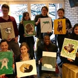Group Showing Completed Pet Artwork 