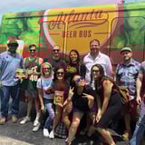Group in front of bus