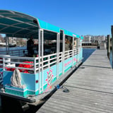 Blue Pedal Boat at Dock