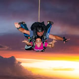 Skydiving at sunset