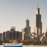 Boat in front of tower