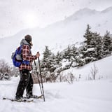 Person snowshoeing