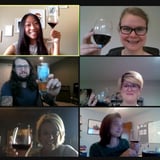 Virtual group with wine