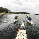 Group kayaking