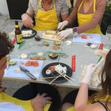 Group Making Sushi