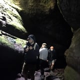 Group in cave