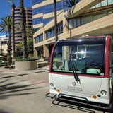 Bus in Front of Buildings