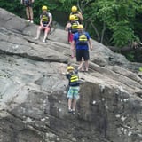 Group Jumping Off Cliff