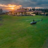 Helicopter at winery