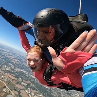 Tandem Skydiving Experience Over Rock County