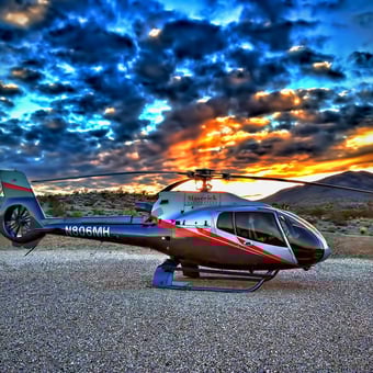 Sunset Helicopter Tour Over Las Vegas and the Grand Canyon with Private Landing