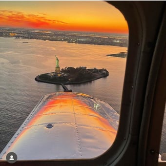 Private Statue of Liberty Scenic Nighttime Plane Tour