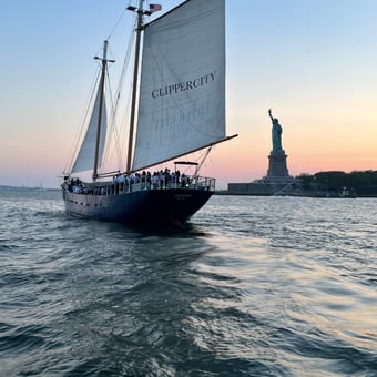 NYC Sunset Sail Past Statue of Liberty