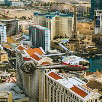 Sunset Helicopter Tour Over the Strip and Red Rock Canyon with Private Landing