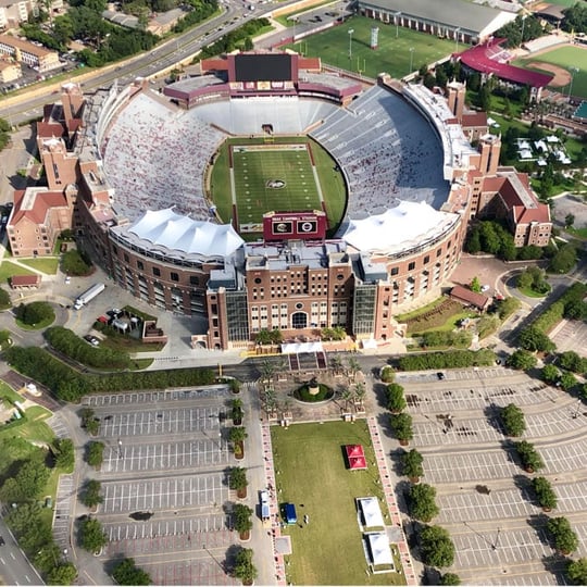 Doak Campbell Stadium During Tallahassee Helicopter Tour