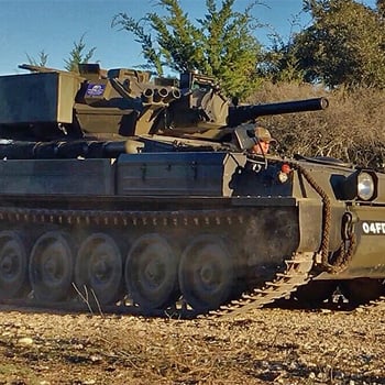 British Scorpion Tank Ride Along near San Antonio