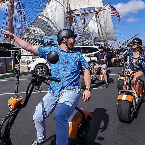 Downtown and Waterfront Scooter Tour in San Diego