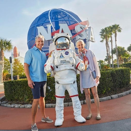 Couple with astronaut