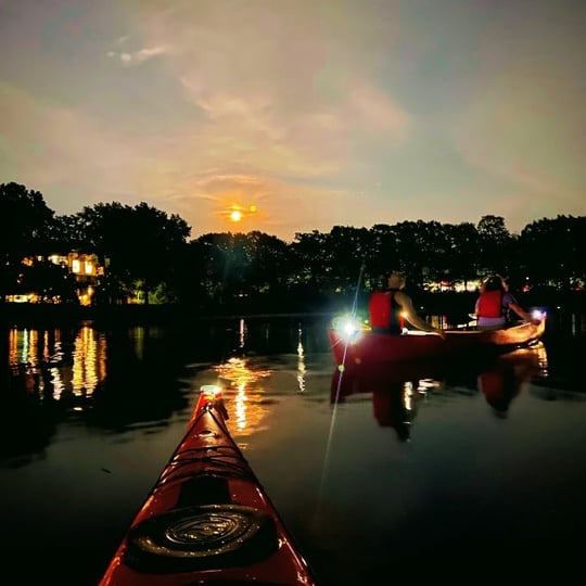 Canoeing in the dark
