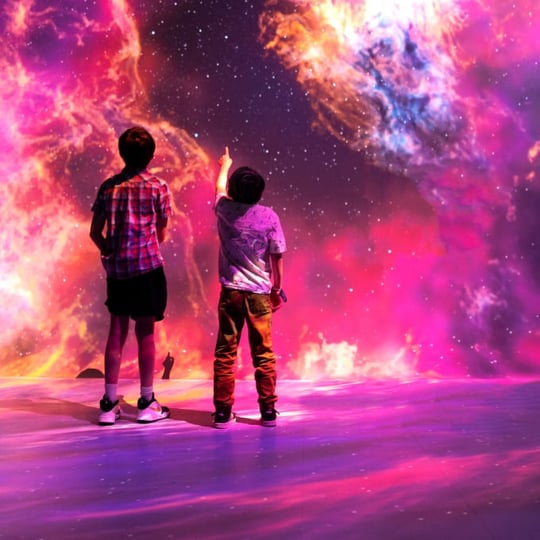Two kids in space