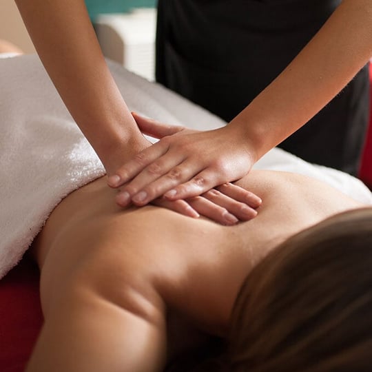 Person getting massage