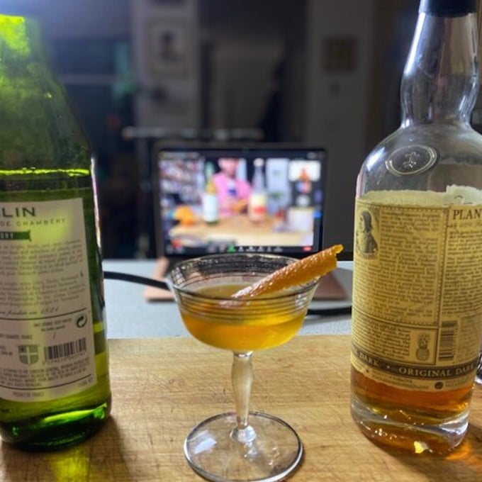 Cocktail with liquor