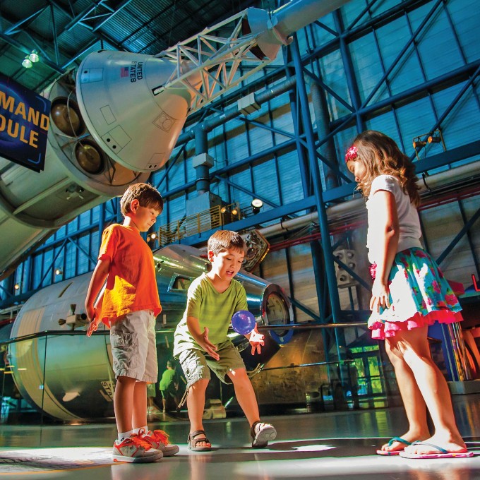 Kids in space exhibit