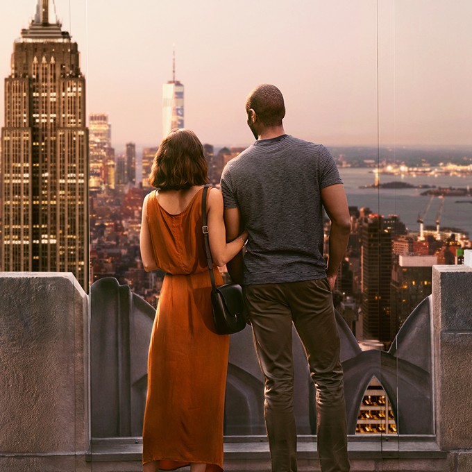 Couple looking at view