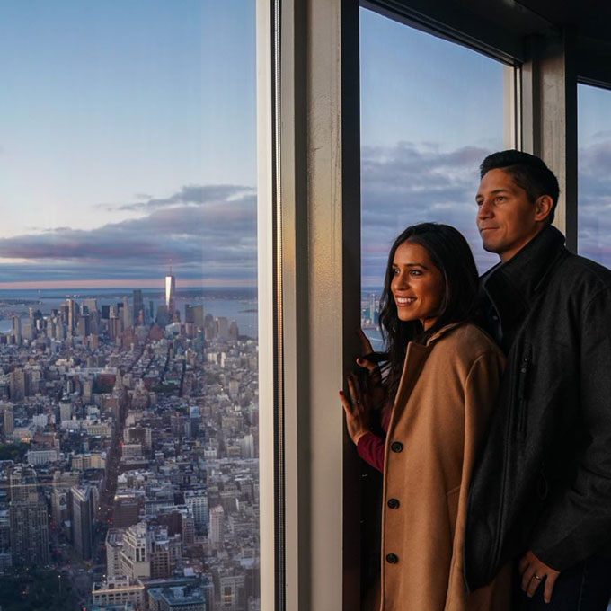 Couple at Empire State Building
