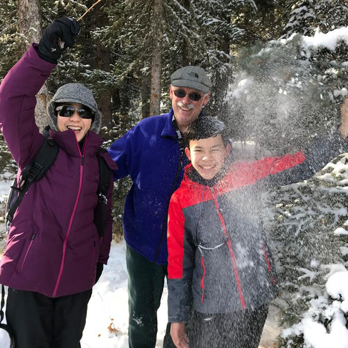 Family on Tour of Yellowstone