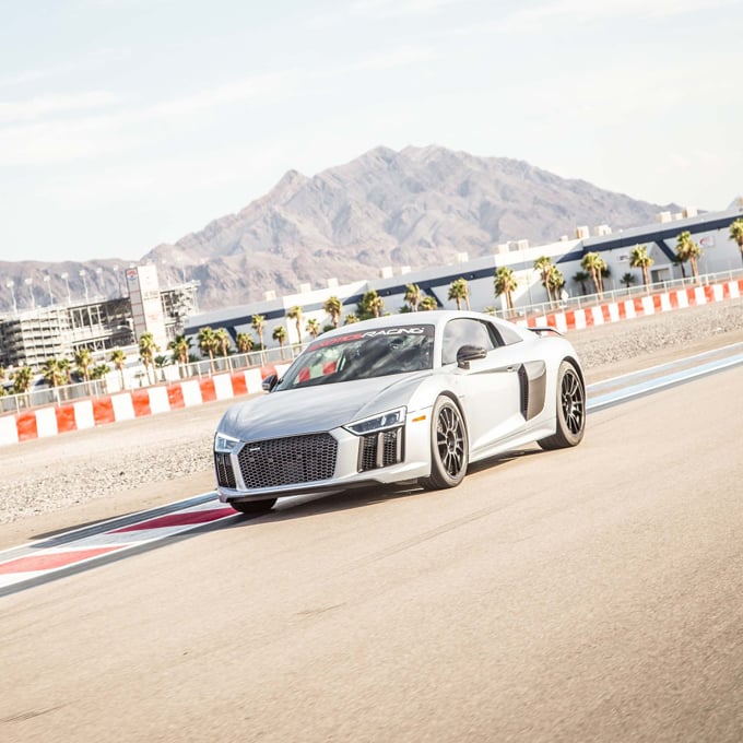 Race an Audi R8 V10 at Las Vegas Motor Speedway 