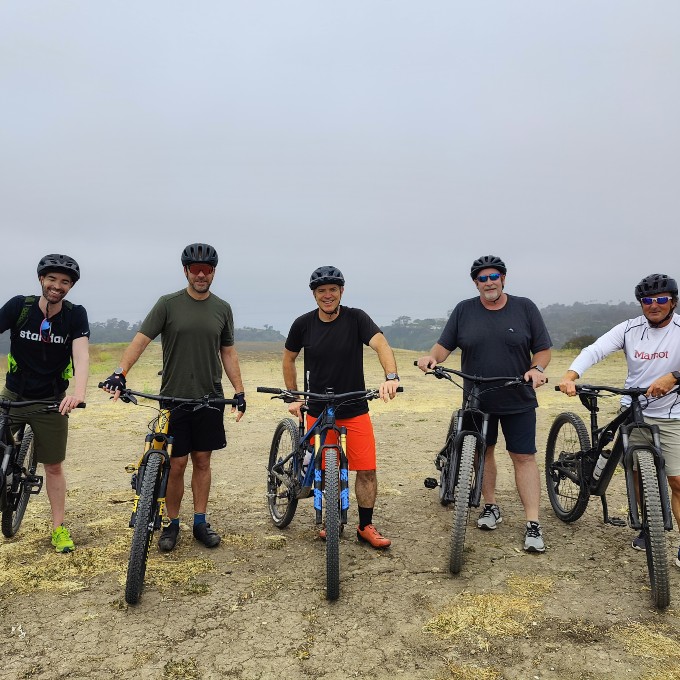 Friends on Mountain Bikes